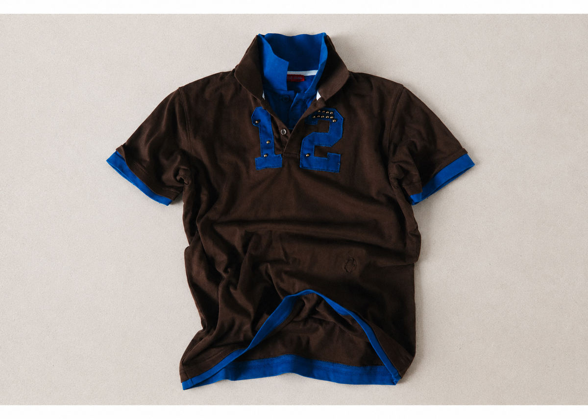 DOUBLE COLLAR 'blue brown'