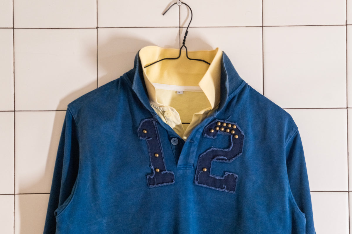 Double Collar Rugby – Blue