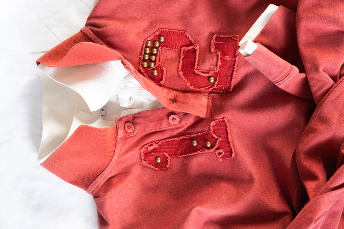 Double Collar Rugby – Red