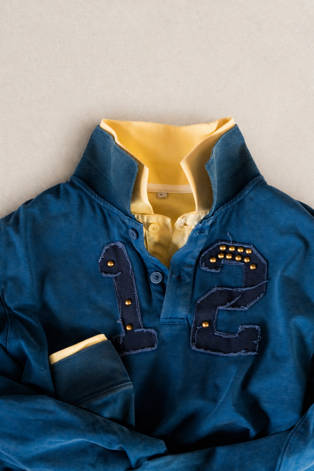 Double Collar Rugby – Blue