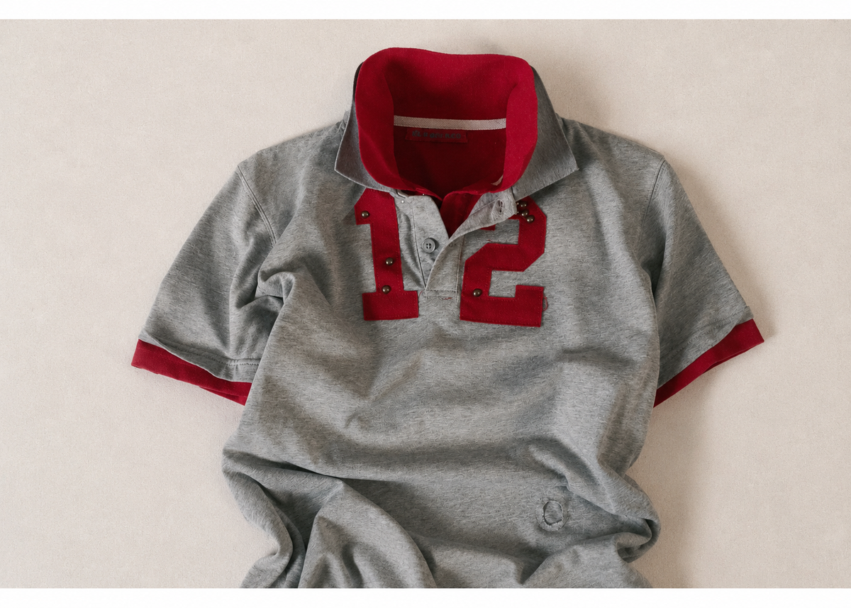 DOUBLE COLLAR 'gray red'