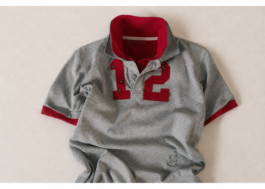 DOUBLE COLLAR 'gray red'