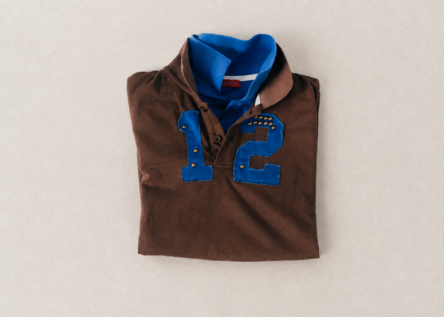 DOUBLE COLLAR 'blue brown'