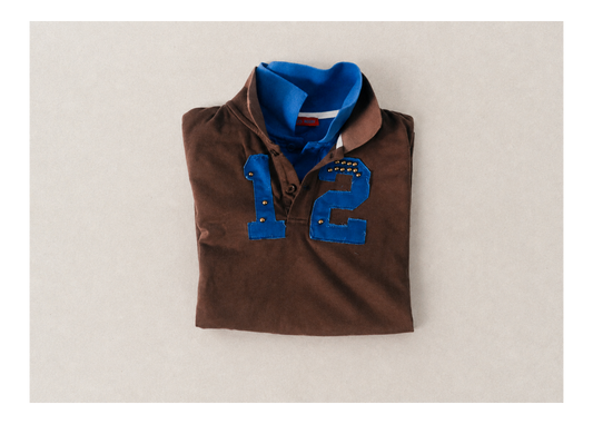 DOUBLE COLLAR 'blue brown'