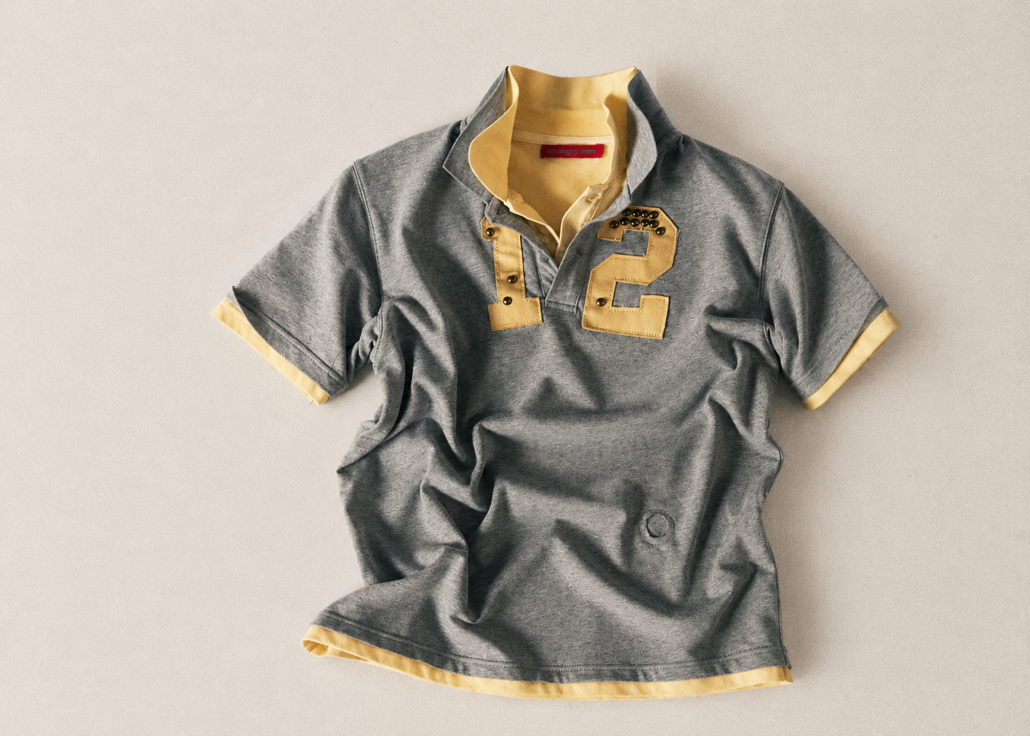 DOUBLE COLLAR 'gray yellow'