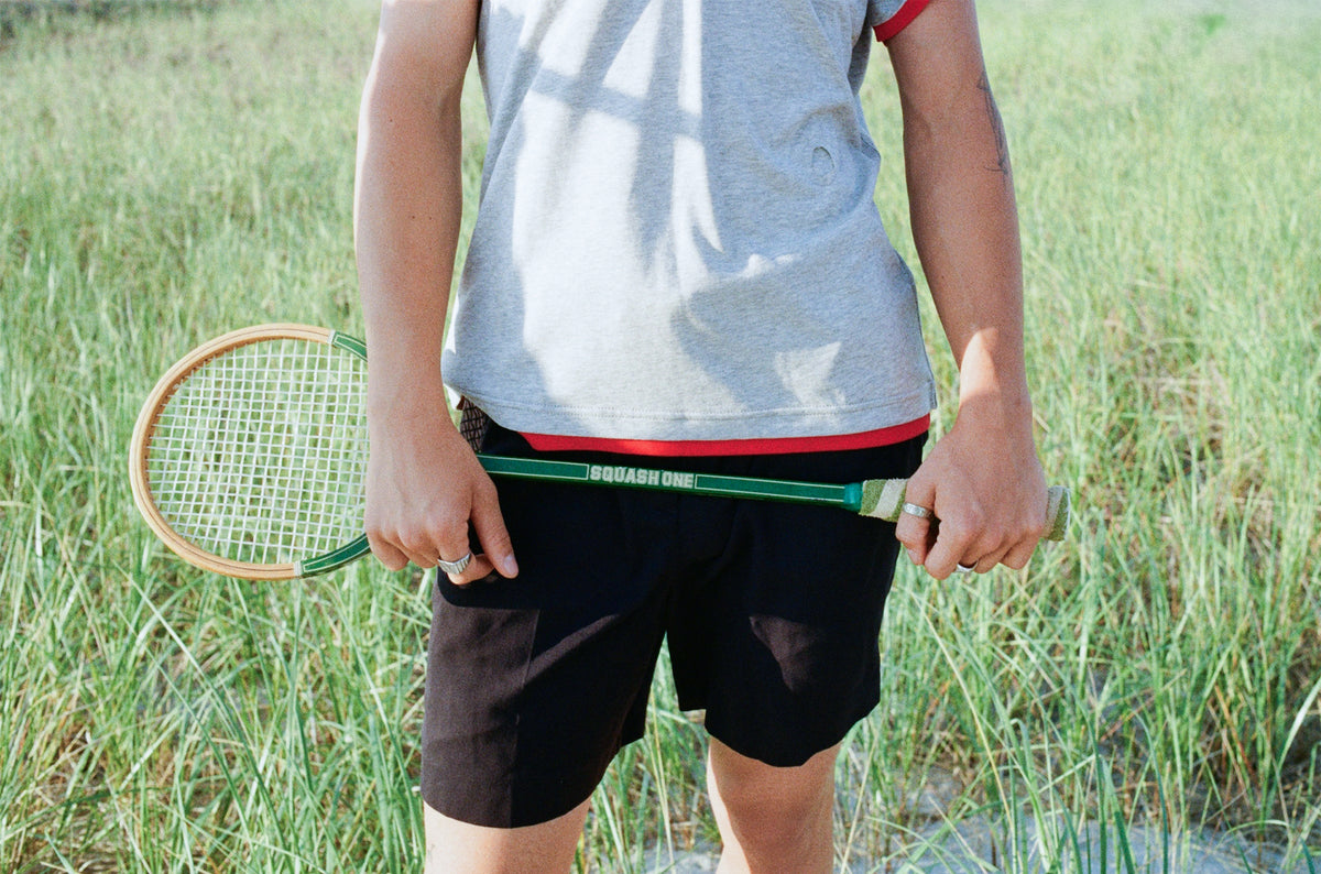 DOUBLE COLLAR 'gray red'
