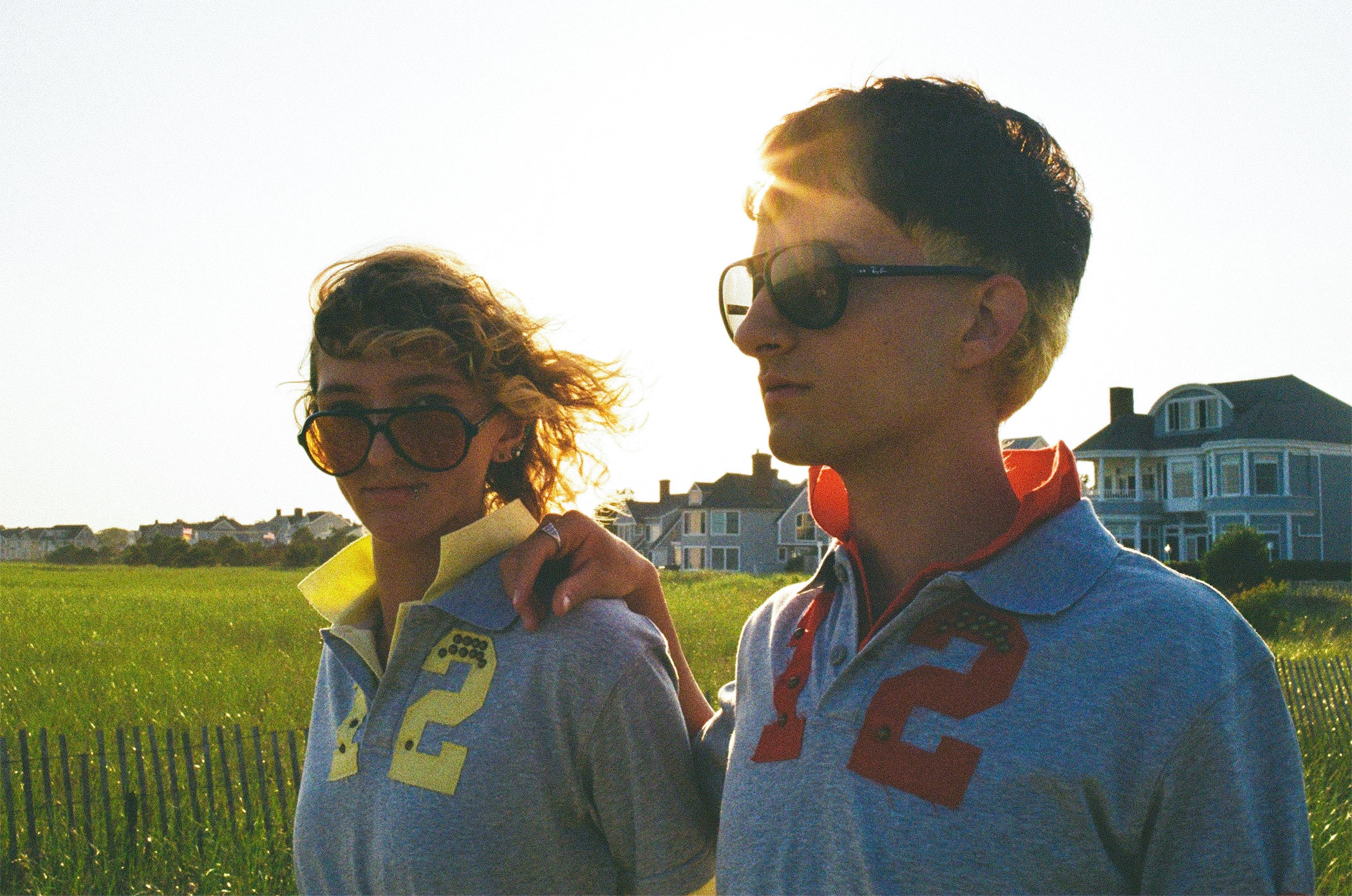 DOUBLE COLLAR 'gray red'
